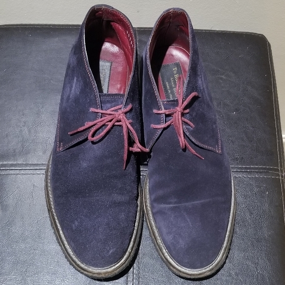 TO BOOT NEW YORK Blue Suede Chukka Boot (Size 9) - Picture 11 of 15